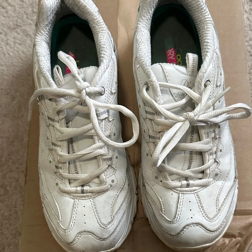 Skechers White Athletic Shoes